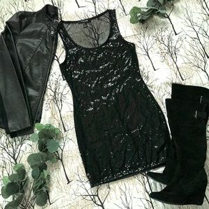 Forever 21 Black Sequin Mini Dress